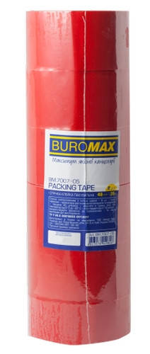 

Клейкая лента Buromax 48мм x 35м упаковочная красный скотч (BM.7007-05)