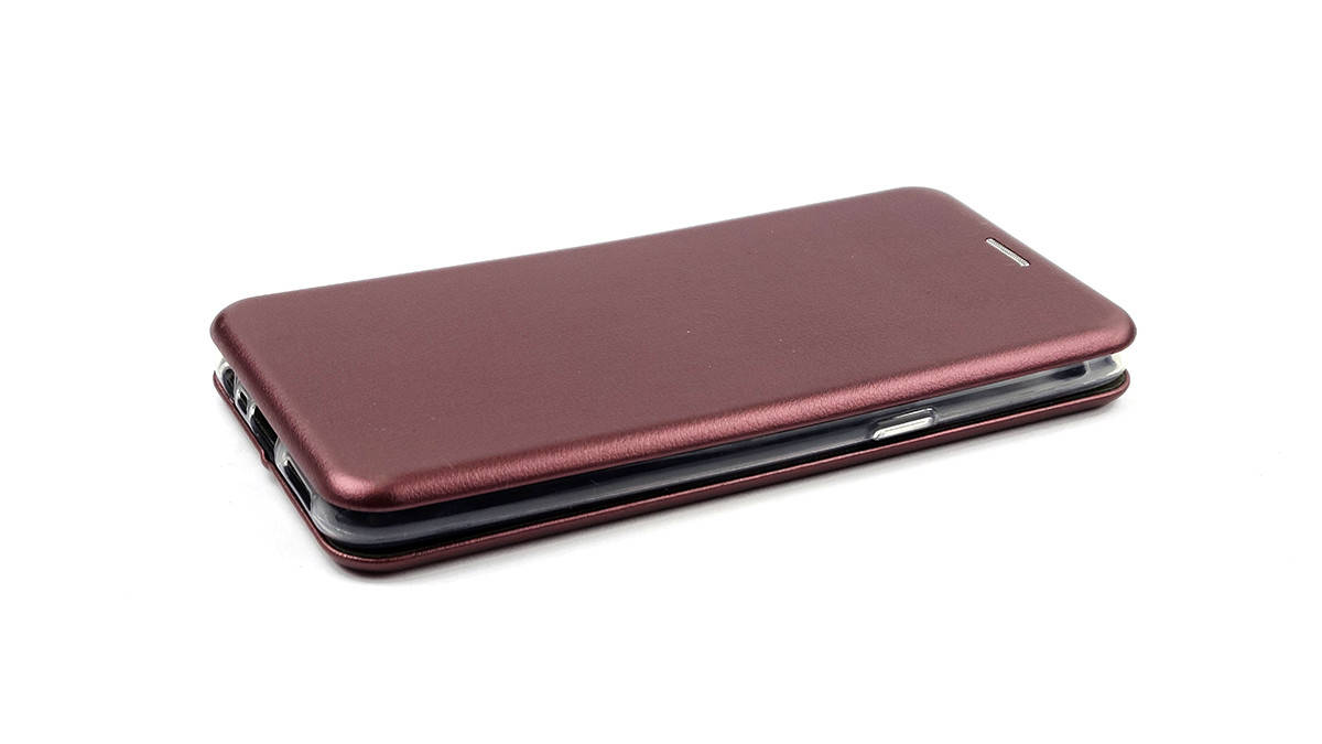 

Чехол книжка Level для Realme C3 Экокожа Бордовый