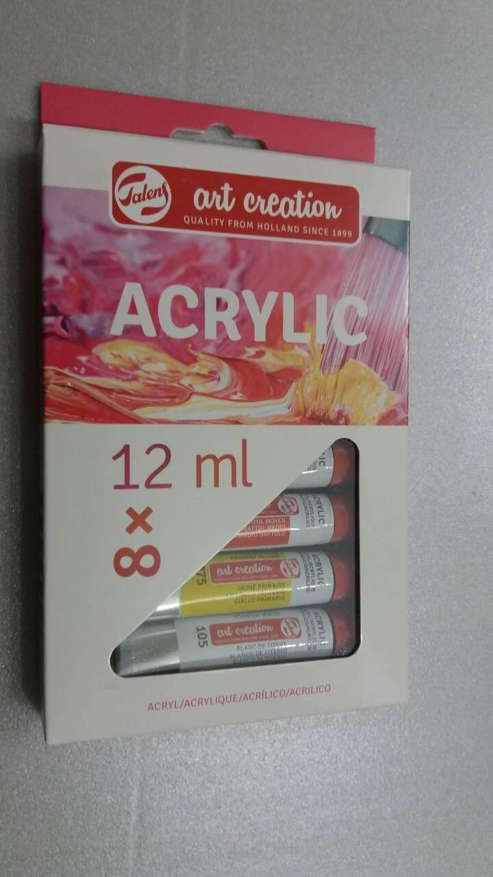 

Набор акриловых матовых красок Royal Talens ArtCreation 8 цветов по 12 мл, Разные цвета