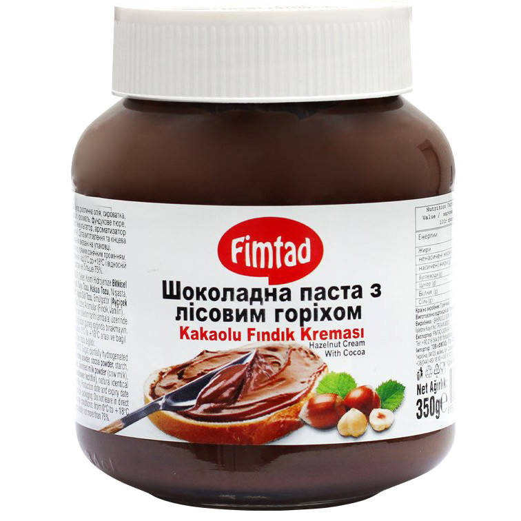 

Шоколадная паста с лесными орехами "Fimtad" 350 г