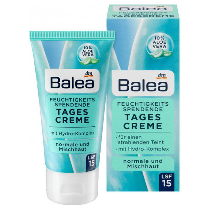 

Крем для лица дневной увлажняющий Balea SPF15 50 мл