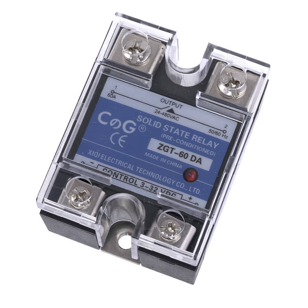 

Реле твердотельное ZGT-60DA (CG) однофазное 3-32VDC(25mA)/24-480VAC(60A) CG