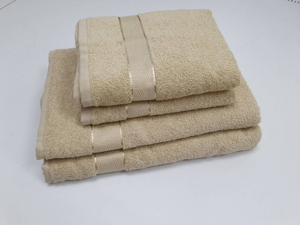 

Полотенце махровое, Капучино 400гр/м2 (Баня 70/140см), Бежевый