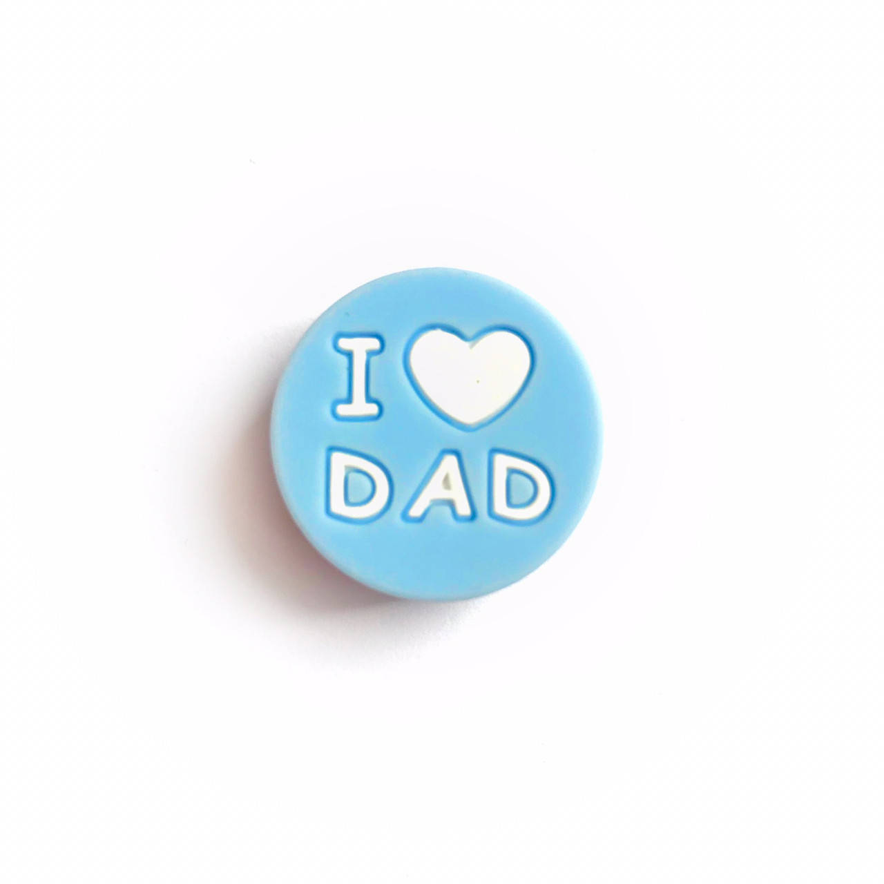 

I LOVE DAD (голубой) силиконовые бусины из пищевого силикона