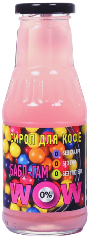 

Низкокалорийный cироп c пребиотиком MSK null ZERO "Бабл-Гам" (330 грамм)