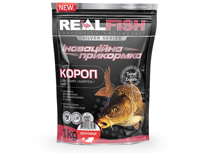 

Прикормка Real Fish карп клубника