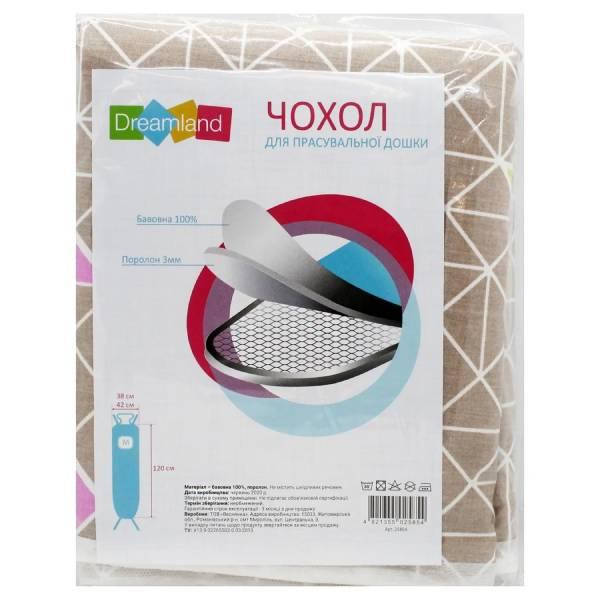 

Чехол для гладильной доски сменный с поролоном 120х38см,120х42см 25854