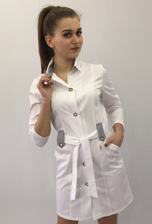 

Медицинский халат женский, Белый
