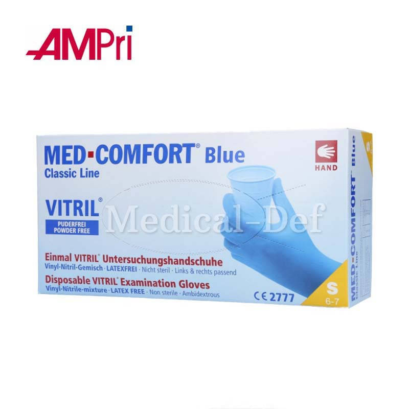 

Перчатки нитрил-винил (витрил) синие , 100 шт, Синий