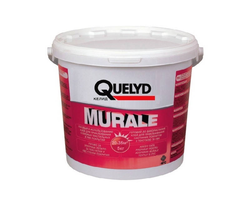 

Клей дисперсионный QUELYD MURALE для стеклохолста и стеклообоев 10 кг