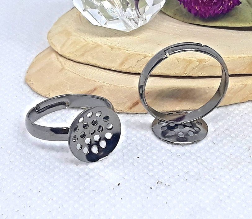 

Основа для кольца Ситечко круглая Черный 12 мм