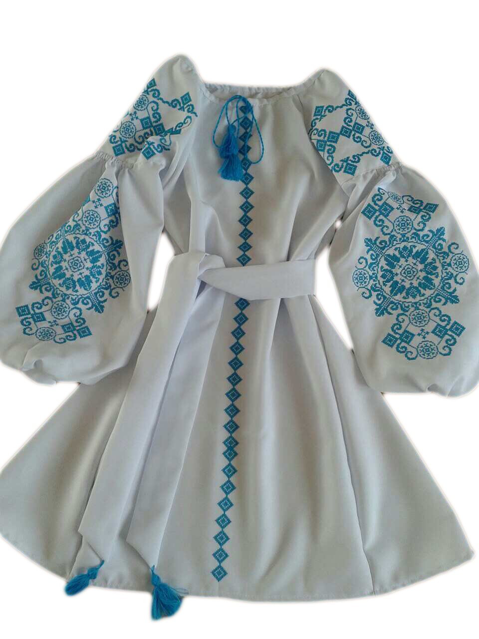 

Вышитое платье "Нейсли" PU-0022, Белый