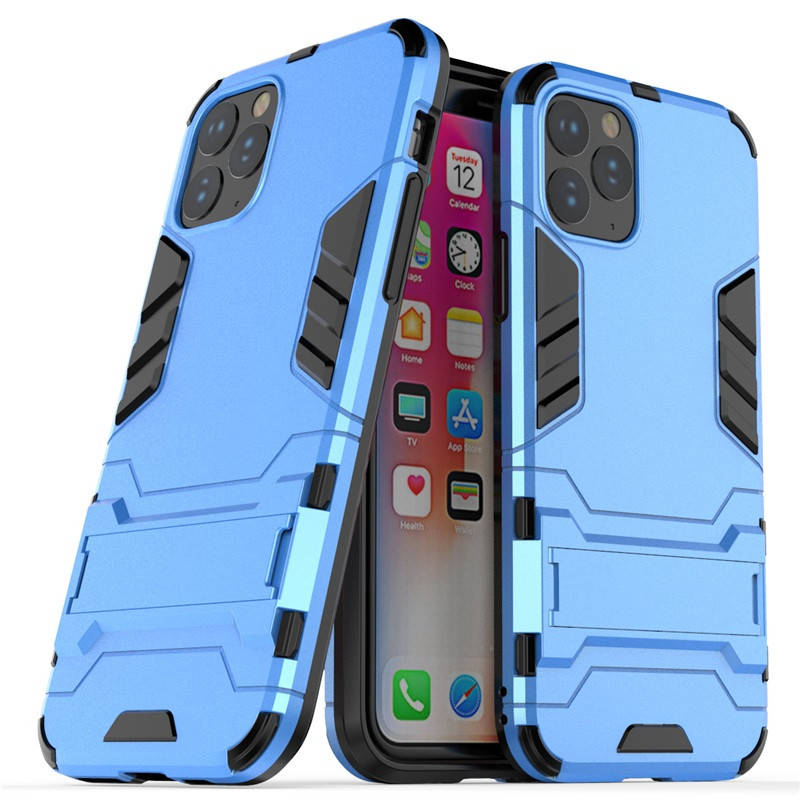 

PC + TPU чехол Metal armor на iPhone 11 (на айфон 11) голубой