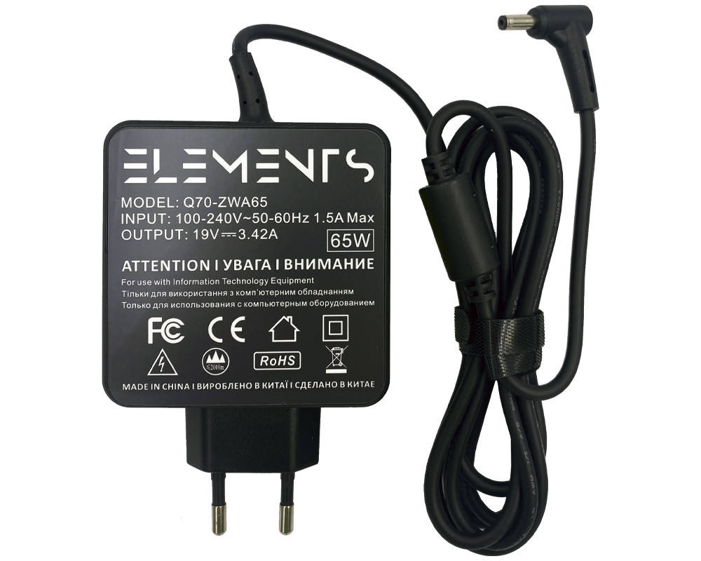 

Блок питания Asus 19V 3.42A 65W 4.0*1.35 Elements (Q70-ZWA65)