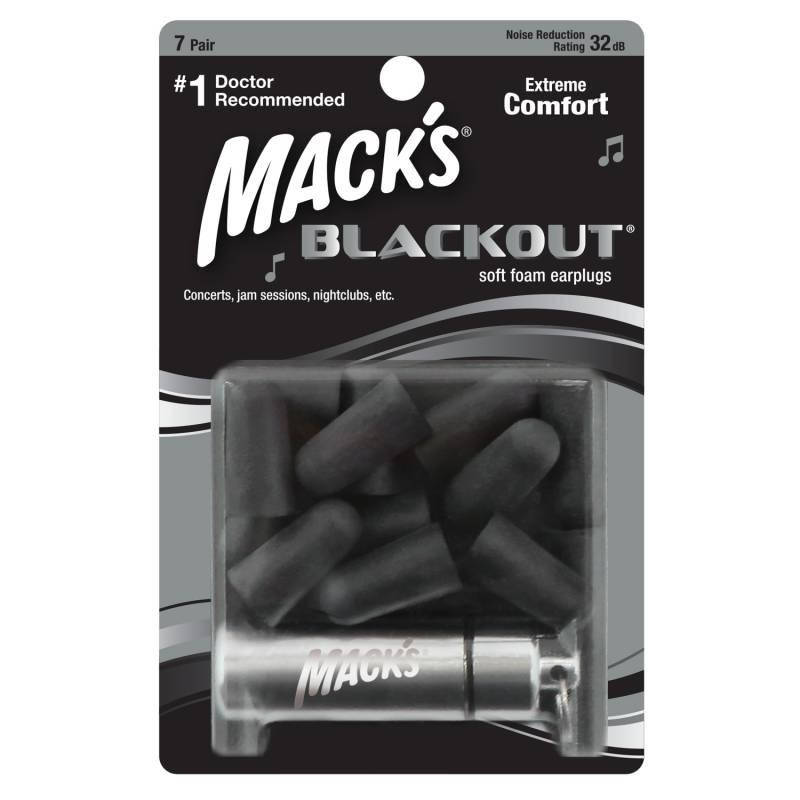 

Беруши MACK`S BLACKOUT FOAM с контейнером 7 пар, Черный