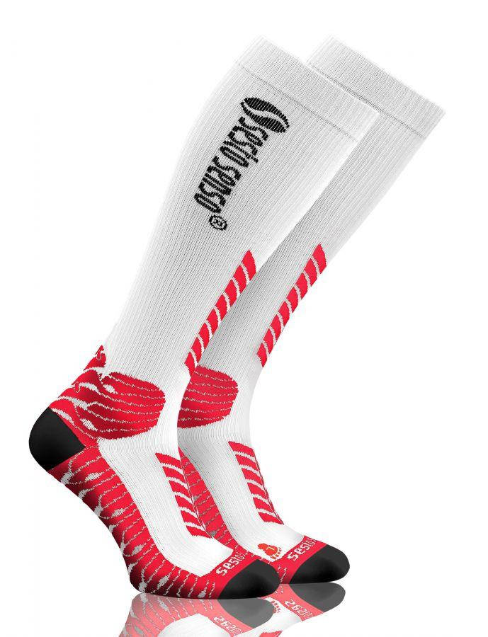 

Носки спортивные Sesto Senso Sport Kompression (original) высокие компрессионные для бега, гольфы 43-47, Белый
