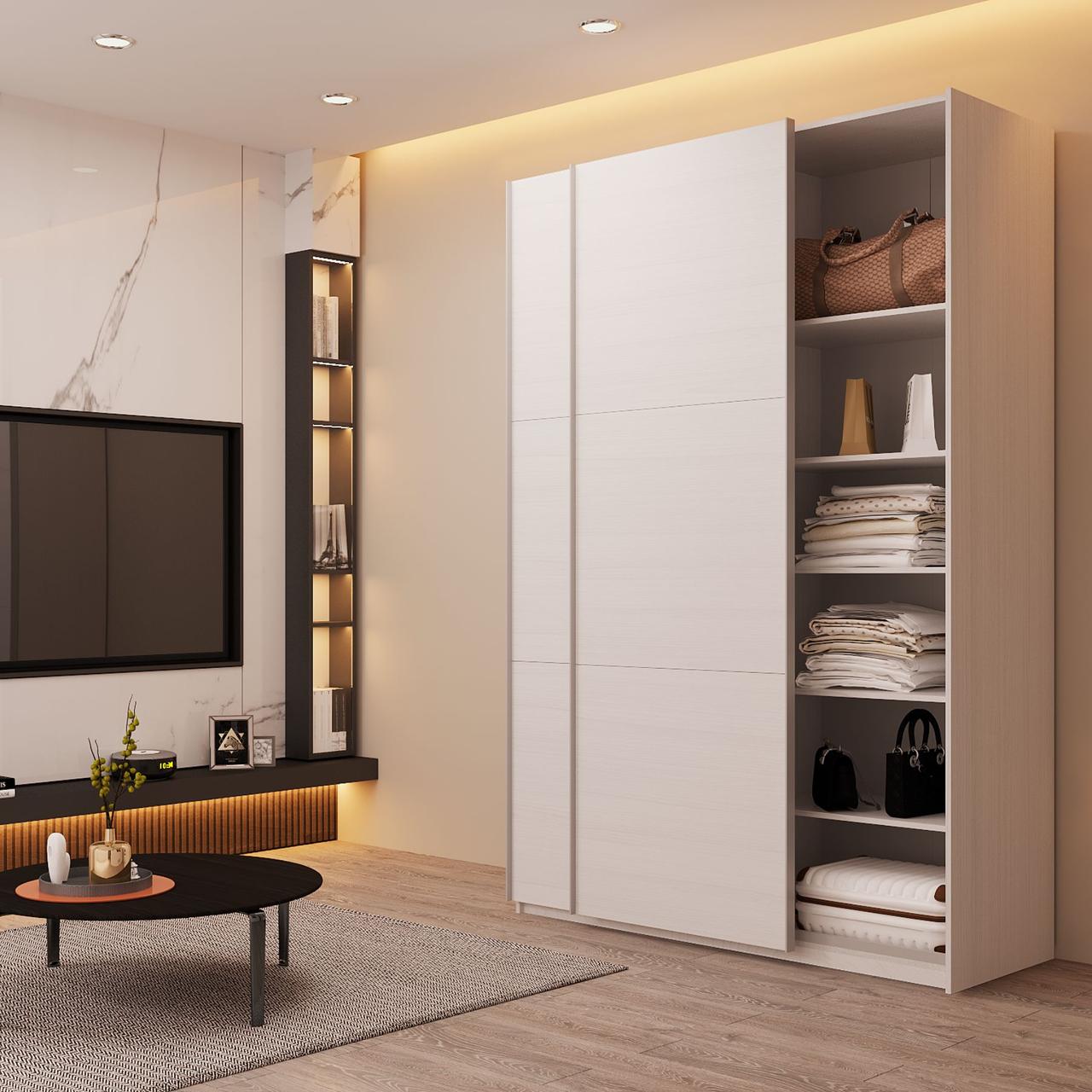 Шафа купе Doros G-Caiser Білий / Білий 2 ДСП / 3 частини 180х60х240 (42002108) 5