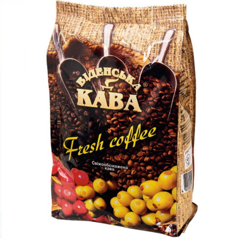 

Кофе в зернах Віденська кава Fresh Coffee 500г, зерно смесь арабики Индии и Африки для еспрессо, кофемашин