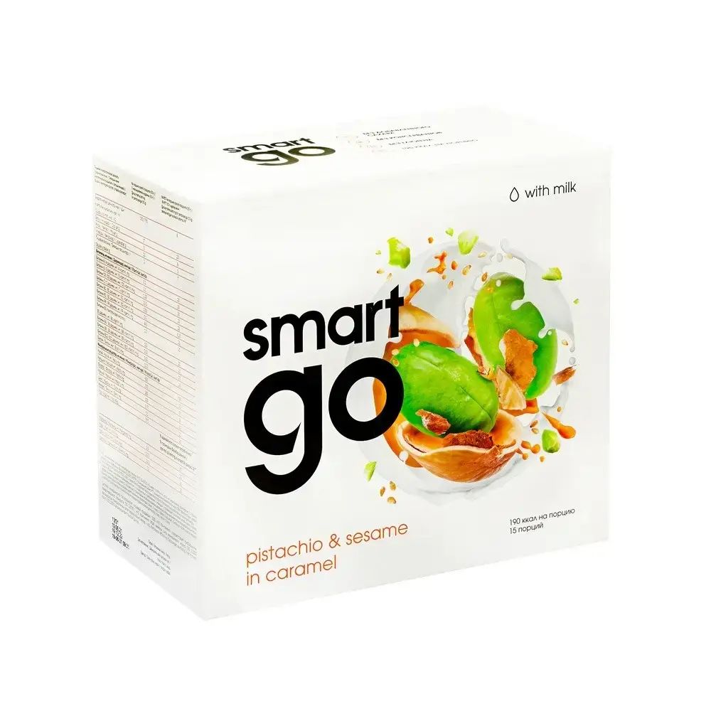 

SMART GO ФІСТАШКА 15 ПАКЕТІВ КОКТЕЙЛЬ ЗАМІННИК ХАРЧУВАННЯ ДЛЯ СХУДНЕННЯ ЕНЕРДЖІ ЗБАЛАНСОВАНА ДІЄТА