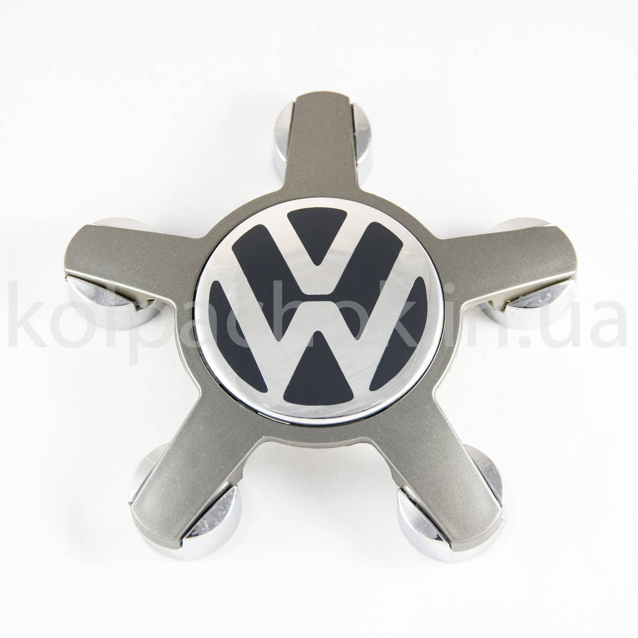 

Колпачок VolksWagen на диски Audi серый 4F0601165N (звезда)