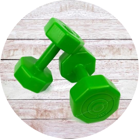 

Гантели для фитнеса NEO-SPORT 2 кг. x 2 шт., композитные. Польша!, Зелёный