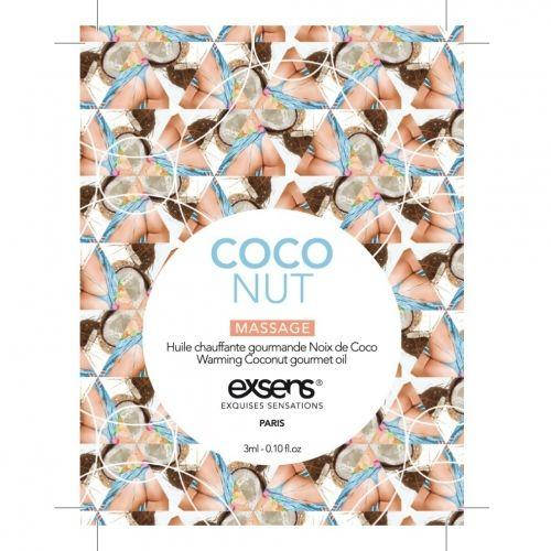 

Согревающее массажное масло с ароматом кокоса EXSENS Coconut, 3 мл.