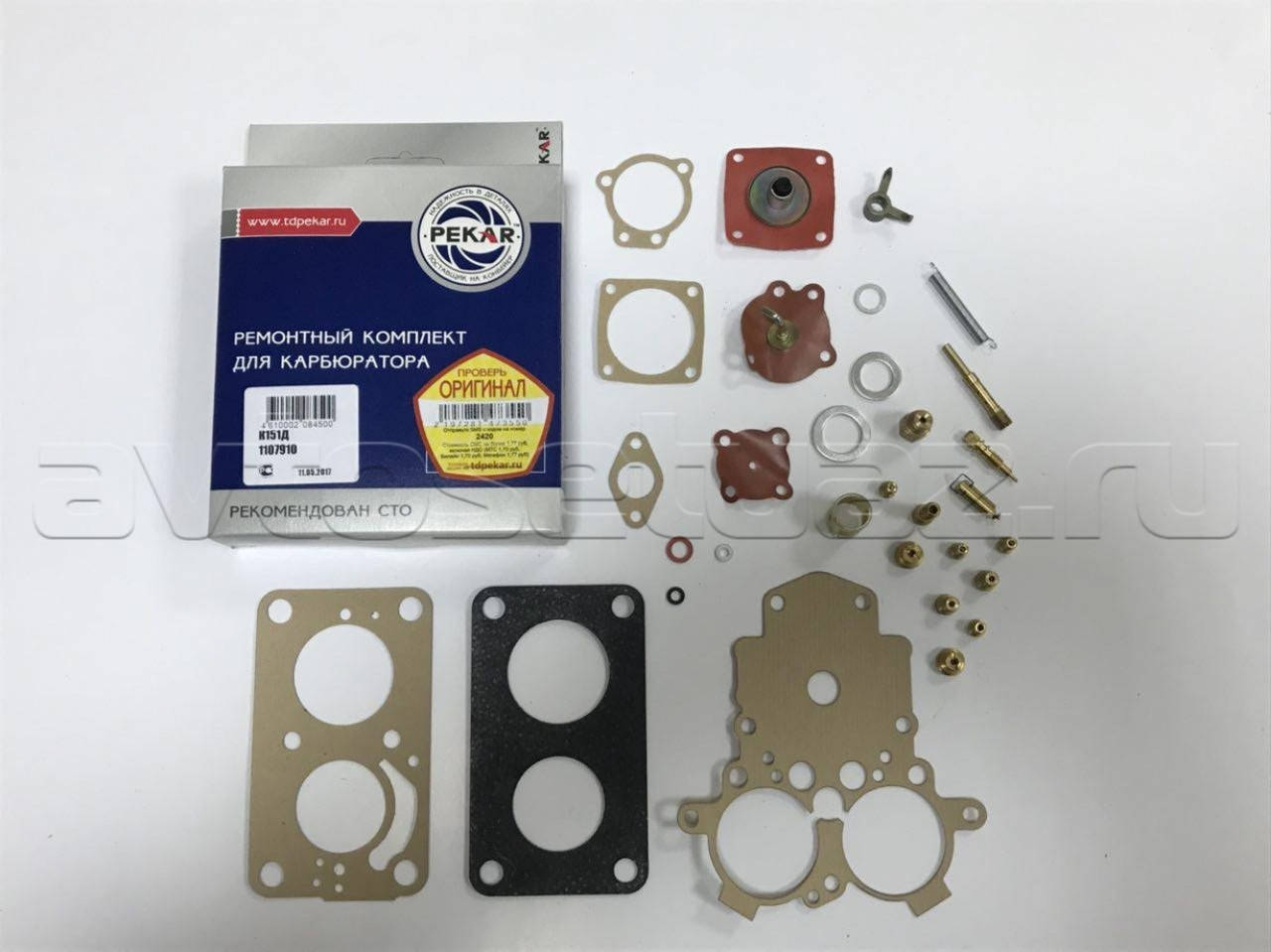 

Ремкомплект карбюратора К-151Д (23 наимен.) Газель,Волга (пр-во Пекар)