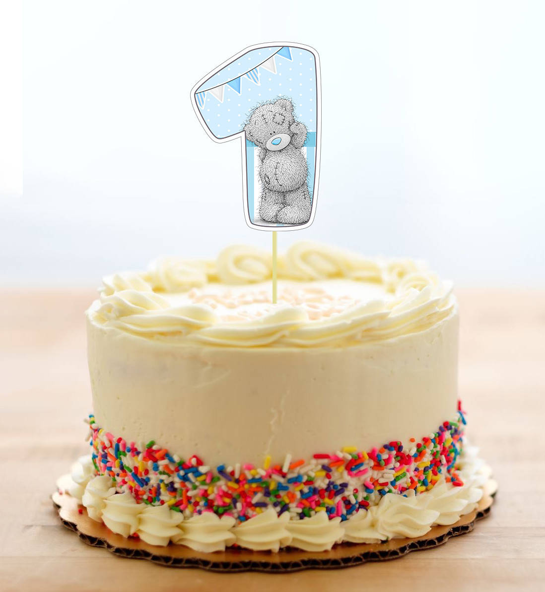 

Топпер-цифра (от 0 до 10см цифра) вырубка "Мишка Тедди"/мальчик (1шт)- Голубой, 1