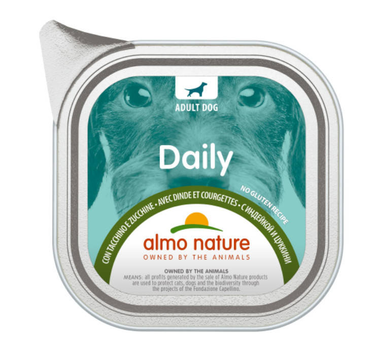 

Влажный корм для собак Almo Nature Daily Dog Индейка и кабачок 100 г