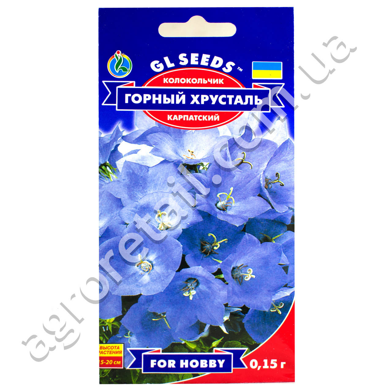 

Колокольчик Горный Хрусталь 0.15 г Gl Seeds, Голубой