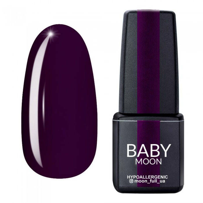 

Гель-лак Baby Moon Burgundy №11, 6 мл (темно-сливовый)