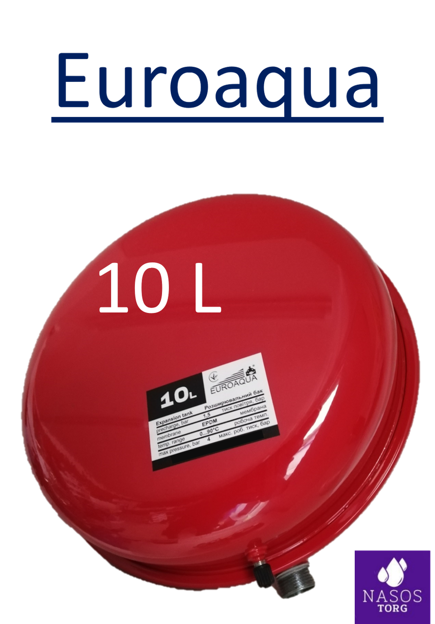 

Расширительный бак Euroaqua (10 л, плоский), Красный