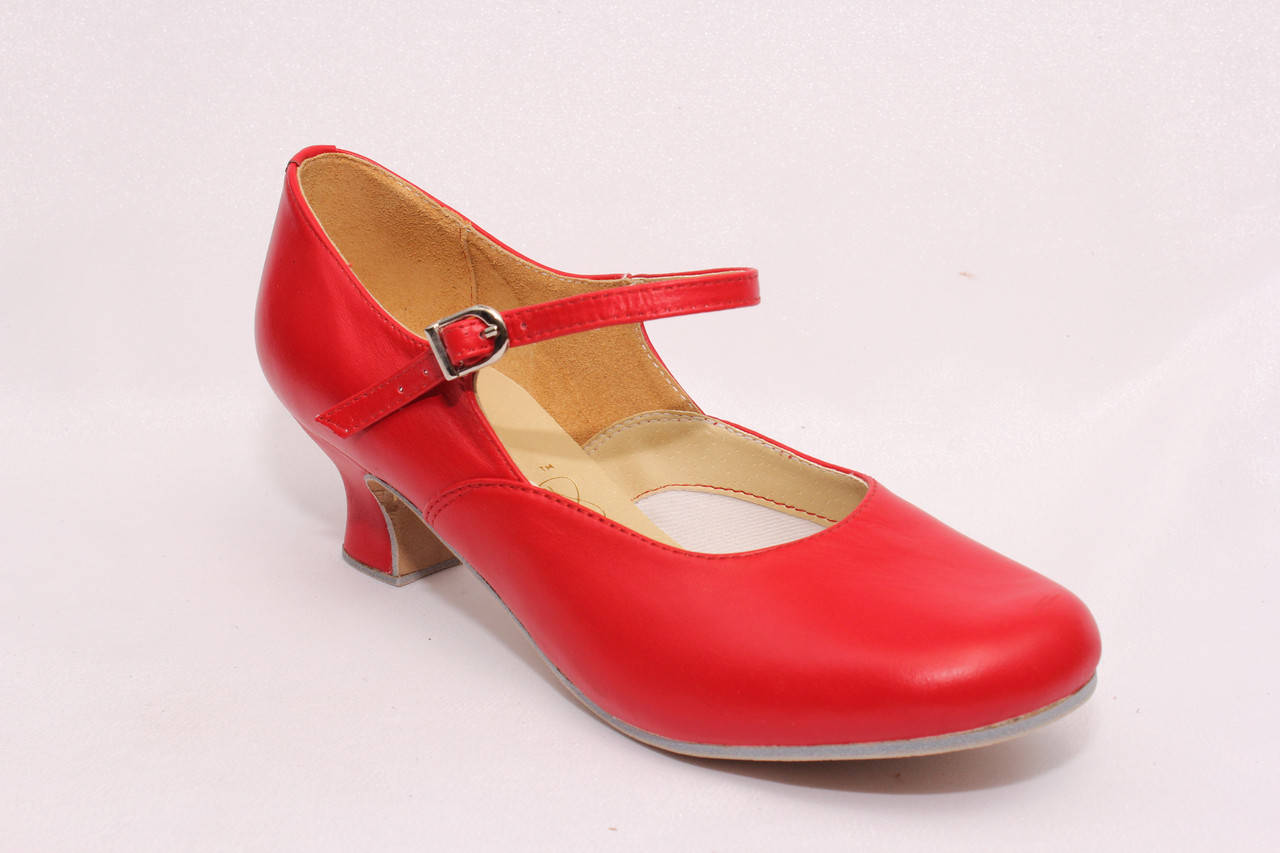 

Туфли женские для народных танцев красные 23.5
