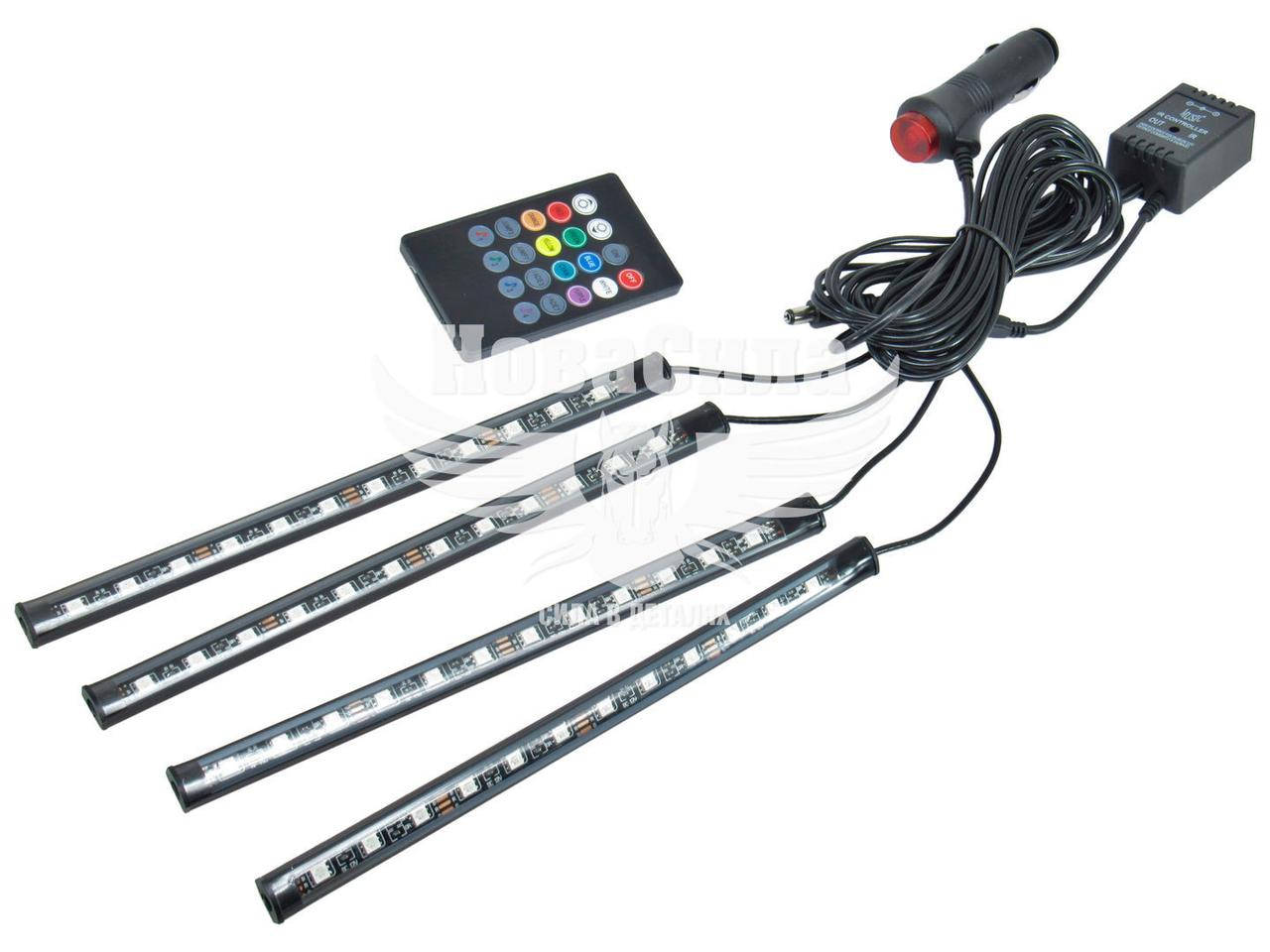 

Подсветка салона LED (Led Ambient) 21см 12 діодів (полоса) (4шт.) HR-01678