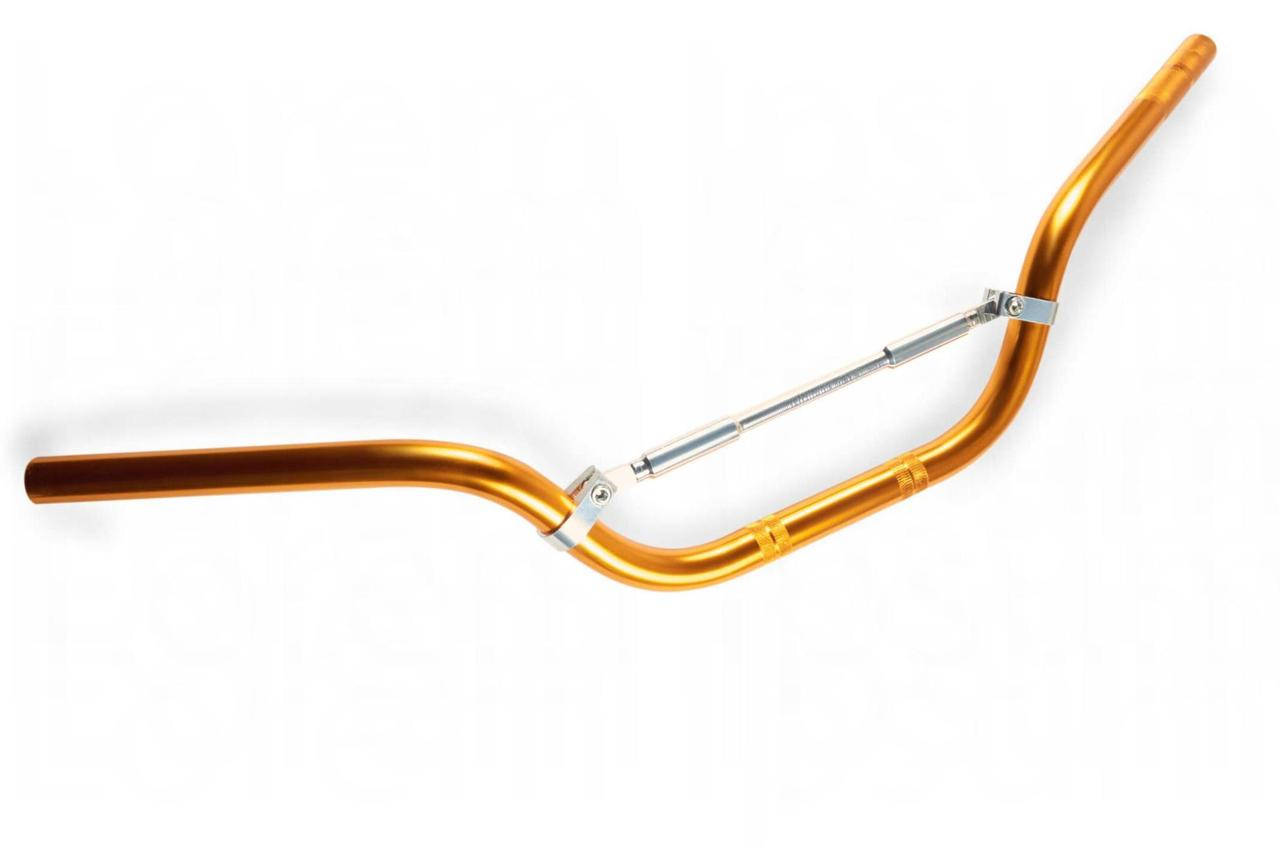 

Руль мотоцикла универсальный (стайлинговый, с распоркой, желтый)