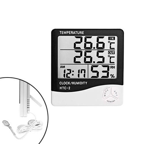 

Термометр гигрометр цифровой -50~70C ЖК 3.8" с внешним датчиком HTC-2