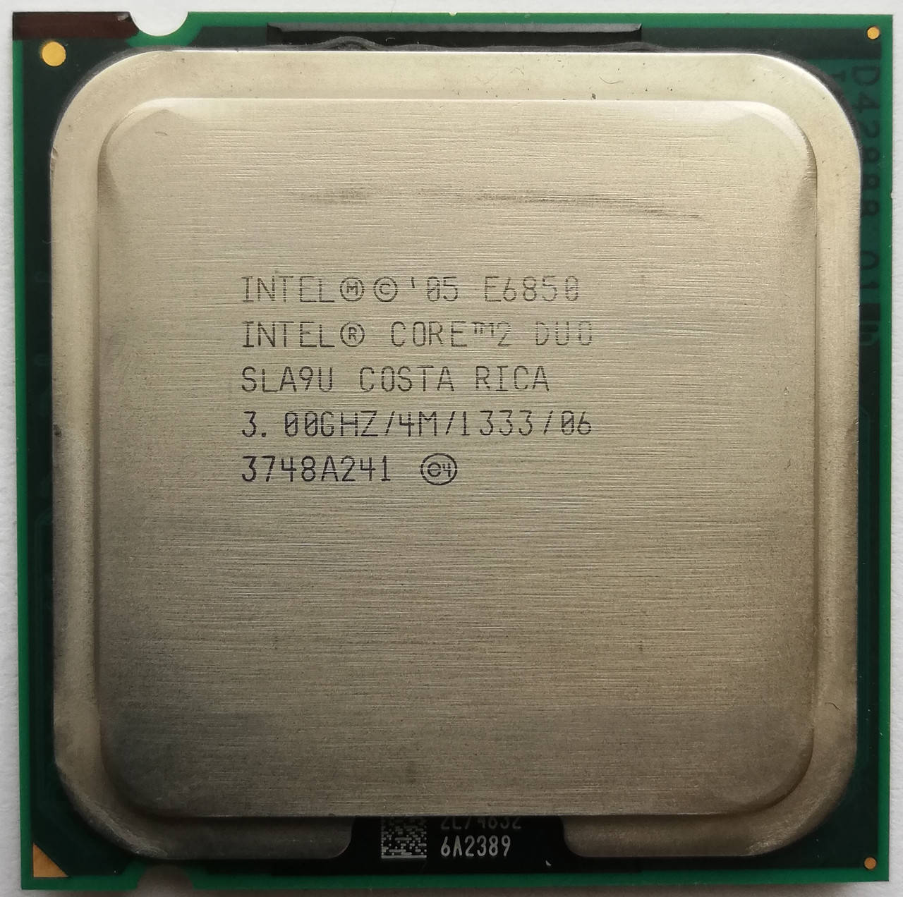 

Процессор Intel Core 2 Duo E6850 G0 SLA9U 3.00GHz 4M Cache 1333 MHz FSB Socket 775 Б/У