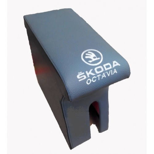 

Подлокотник модельный Skoda Oktavia Tour серый с логотипом