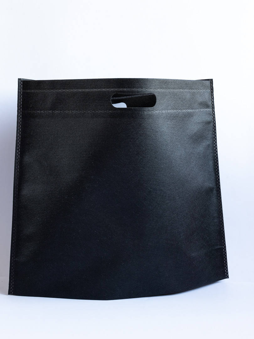 

Эко сумка банан из спанбонда с донной складкой 45*37*10 см, Черный
