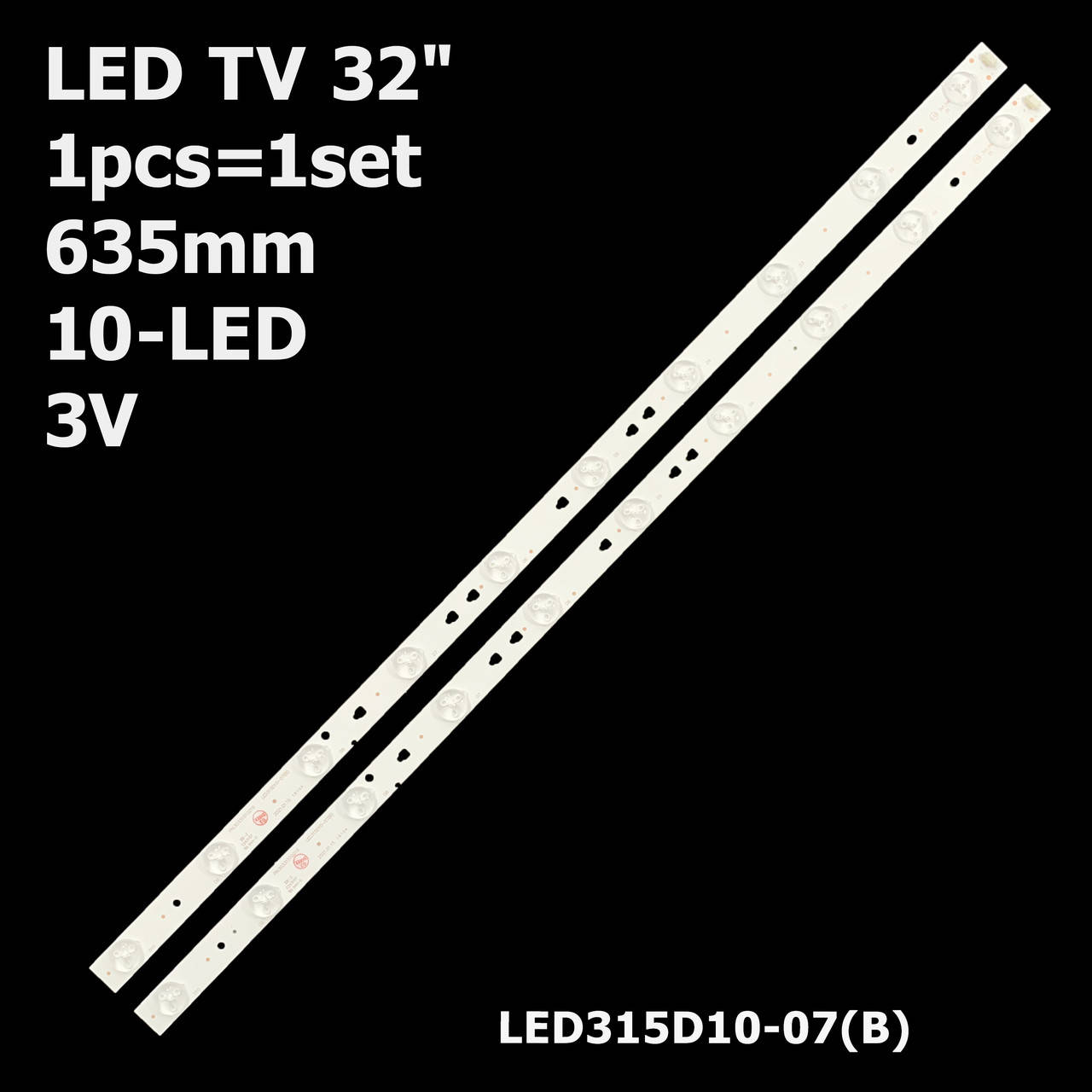 

LED підсвітка TV 32" 10-led LE32A7100L, LE32B510F LE32TE5 LED315D10-07 MYSTERY MTV323LW01273 1pcs=1set