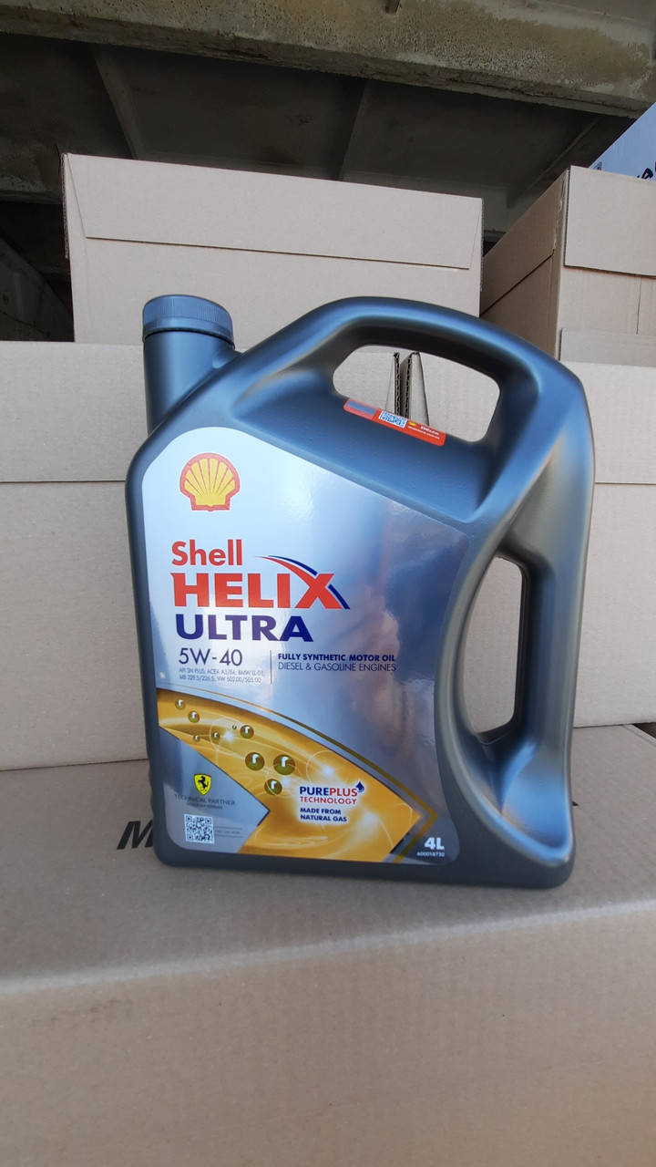 

Масло моторное синтетическое Шелл Хеликс Ультра Shell Helix Ultra 5W-40 (4 литра).