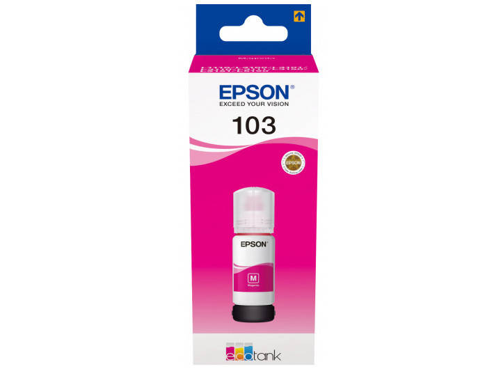

Чернила Epson 103, Magenta, для L1110/L3100/L3101/L3110/L3150/L3151, 65 мл (C13T00S34A), краска для принтера