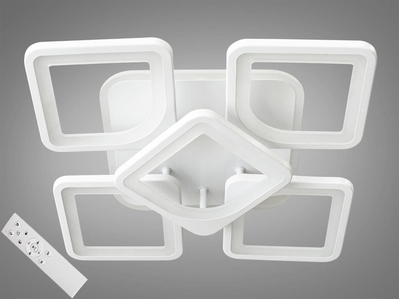 

Потолочная LED-люстра с диммером и подсветкой MX2281/4+1S WH LED 3color dimmer