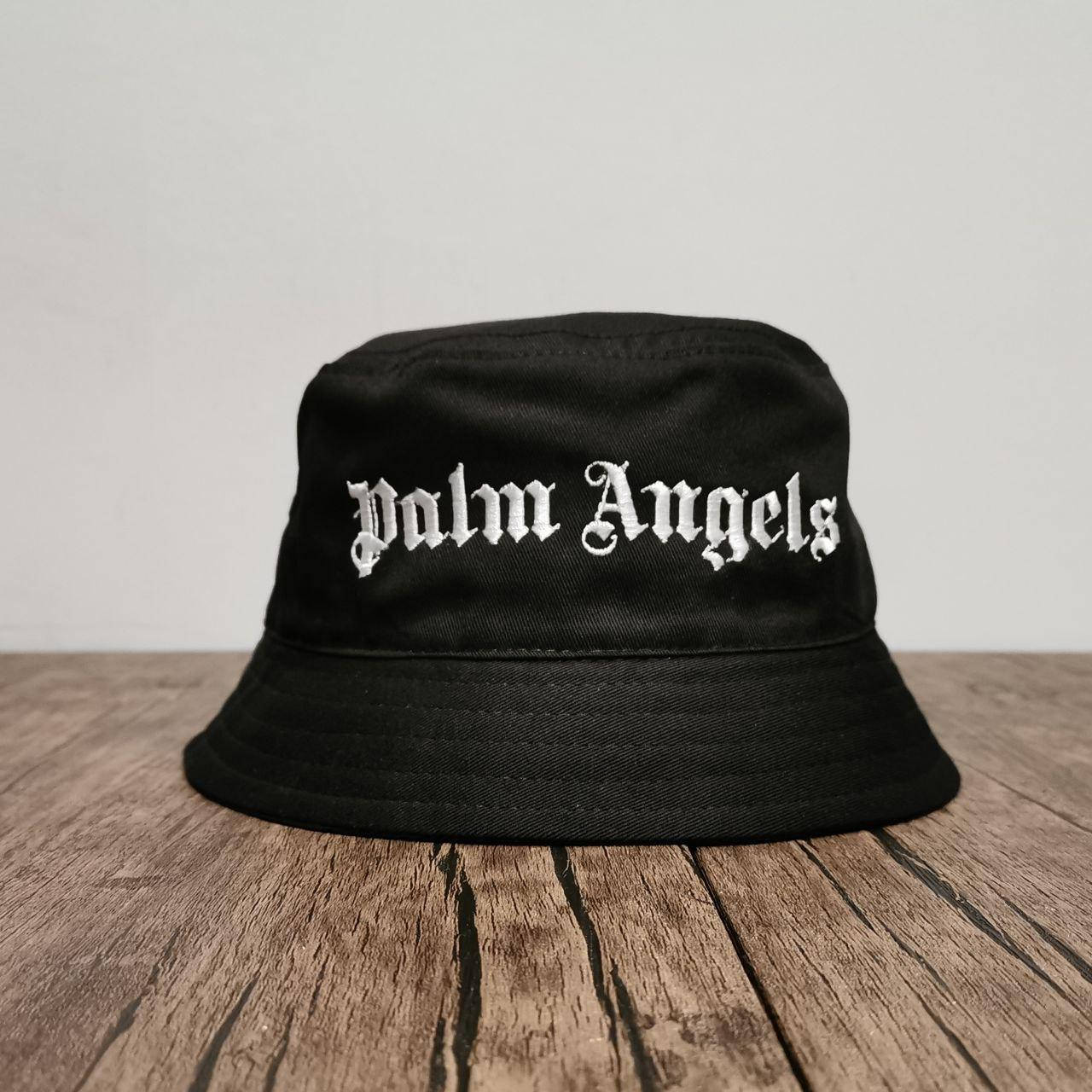 

Мужская стильная панама (Palm Angels) чёрная / 58 размер