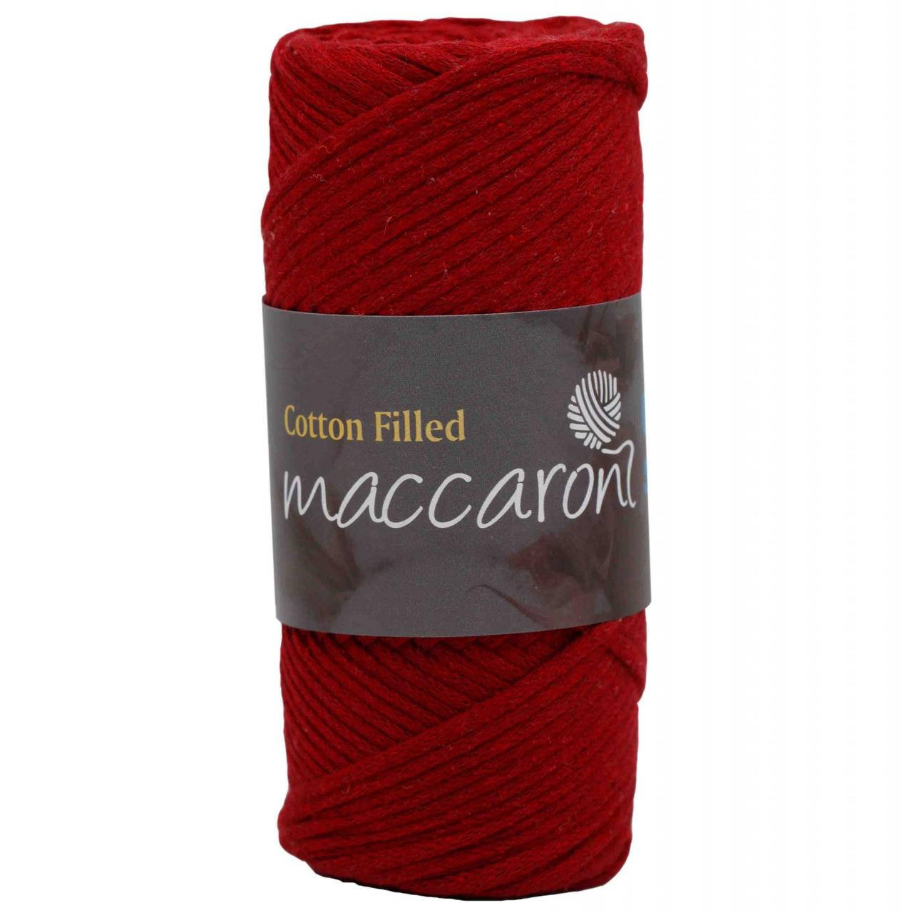 

Хлопковый шнур Cotton Filled Maccaroni с сердечником, 3 мм, красный