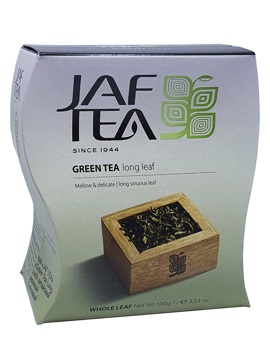 

Чай зелений китайський байховий Jaf Tea long leaf 100 г (1184)