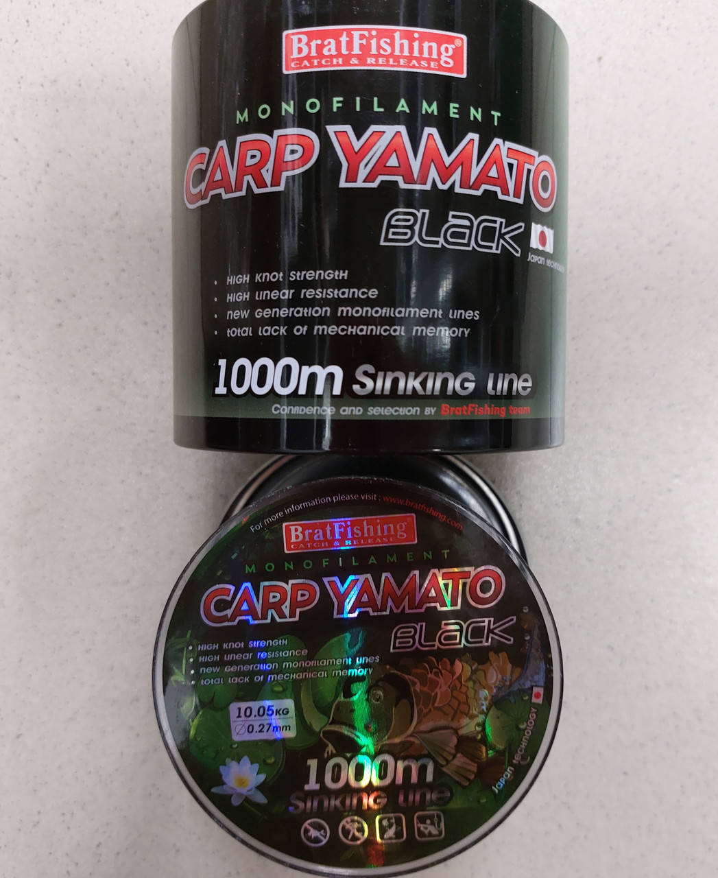 

Леска CARP YAMATO BLACK (черная) 1 000 m, 0,27 мм, Черный