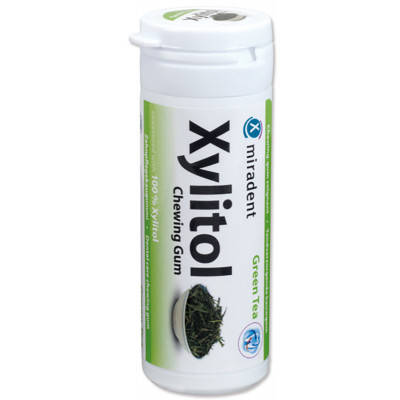 

Жевательные резинки с ксилитом Miradent Xylitol Chewing Gum Green Tea зеленый чай 30 шт. (630091)