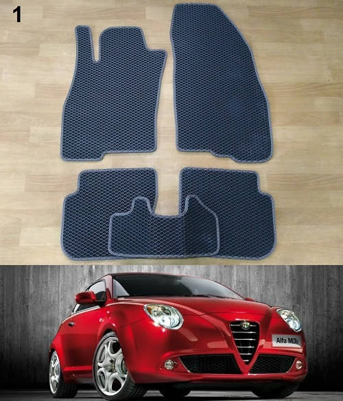 

Коврики ЕВА в салон Alfa Romeo MiTo '08-18, Черный