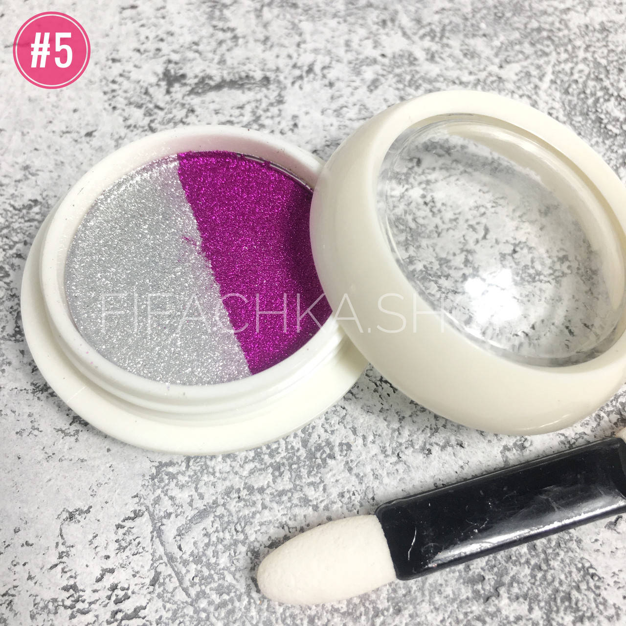 

Зеркальная втирка для ногтей из двух цветов №5, Разные цвета